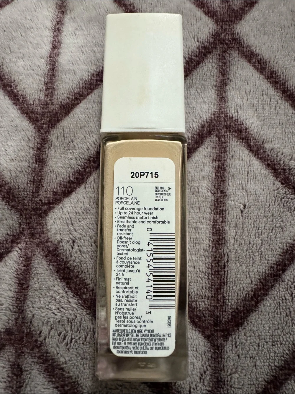 Maybelline SuperStay 24H Full Coverage Foundation - 110 Porcelain 1 FL. OZ/30mL